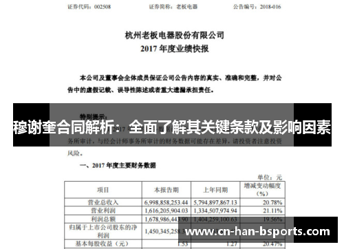 穆谢奎合同解析:全面了解其关键条款及影响因素 穆谢奎合同解析:全面了解其关键条款及影响因素